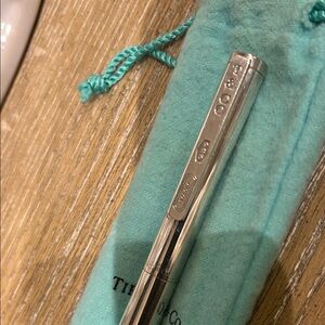 Tiffany & Co. Silver Pen with Blue Pouch